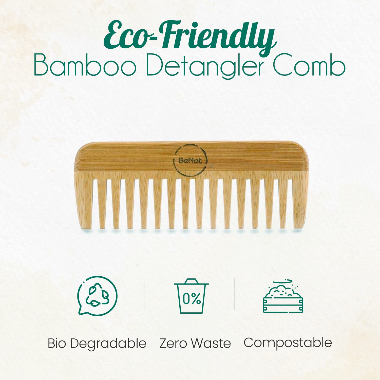 All-Natural Bamboo Hair Comb DC-BeNat