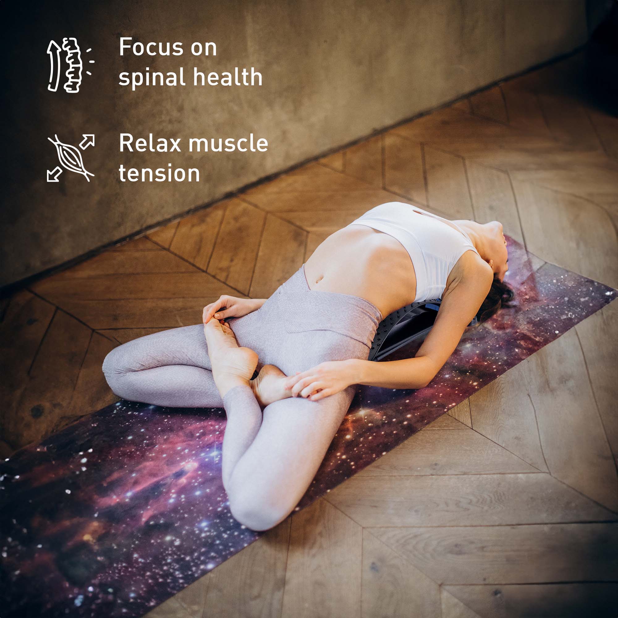 Pursonic Relax & Restore Bundle: Multi-Level Back Stretcher & 3-Speed Massage Gun DC-PURSONIC